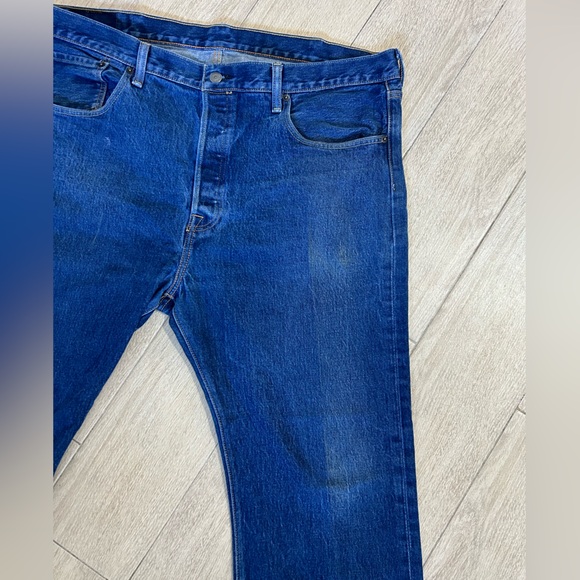 Levi’s 501 jeans w44 L30 men’s blue denim button fly vintage - Picture 5 of 8